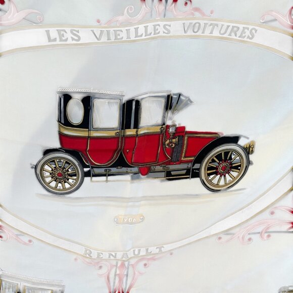 Alain Roure Antique French Fire Engines 100% Silk twill STUNNING Scarf - Picture 6 of 7